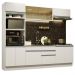 Cozinha Completa Madesa Glamy 270010 com Armário e Balcão (Sem Tampo e Pia) - Branco