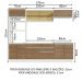 Cozinha Completa Madesa Glamy 270010 com Armário e Balcão (Sem Tampo e Pia) - Branco/Rustic