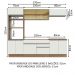 Cozinha Completa Madesa Glamy 270010 com Armário e Balcão (Sem Tampo e Pia) - Rustic/Branco