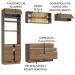 Cozinha Completa Madesa Glamy 270011 com Armário e Balcão (Sem Tampo e Pia) - Rustic