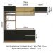 Cozinha Completa Madesa Glamy 270011 com Armário e Balcão (Sem Tampo e Pia) - Rustic/Preto