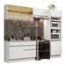 Cozinha Completa Madesa Glamy 270012 com Armário e Balcão (Sem Tampo e Pia) - Branco
