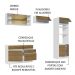 Cozinha Completa Madesa Glamy 270012 com Armário e Balcão (Sem Tampo e Pia) - Branco/Rustic