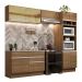 Cozinha Completa Madesa Glamy 270012 com Armário e Balcão (Sem Tampo e Pia) - Rustic