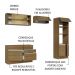 Cozinha Completa Madesa Glamy 270012 com Armário e Balcão (Sem Tampo e Pia) - Rustic
