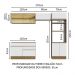 Cozinha Completa Madesa Glamy 270012 com Armário e Balcão (Sem Tampo e Pia) - Rustic/Branco