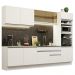 Cozinha Completa Madesa Glamy 310001 com Armário e Balcão (Sem Tampo e Pia) - Branco