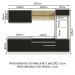 Cozinha Completa Madesa Glamy 310001 com Armário e Balcão (Sem Tampo e Pia) - Branco/Preto