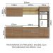 Cozinha Completa Madesa Glamy 310001 com Armário e Balcão (Sem Tampo e Pia) - Rustic