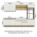 Cozinha Completa Madesa Glamy 310001 com Armário e Balcão (Sem Tampo e Pia) - Rustic/Branco