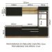 Cozinha Completa Madesa Glamy 310001 com Armário e Balcão (Sem Tampo e Pia) - Rustic/Preto