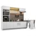 Cozinha Completa Madesa Glamy 315001 com Armário, Balcão e Bancada (Sem Tampo e Pia) - Branco