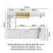 Cozinha Completa Madesa Glamy 315001 com Armário, Balcão e Bancada (Sem Tampo e Pia) - Branco