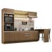 Cozinha Completa Madesa Glamy 315001 com Armário, Balcão e Bancada (Sem Tampo e Pia) - Rustic