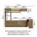Cozinha Completa Madesa Glamy 315001 com Armário, Balcão e Bancada (Sem Tampo e Pia) - Rustic