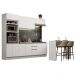 Cozinha Completa Madesa Glamy 315002 com Armário, Balcão e Bancada (Sem Tampo e Pia) - Branco