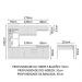 Cozinha Completa Madesa Glamy 315002 com Armário, Balcão e Bancada (Sem Tampo e Pia) - Branco
