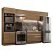 Cozinha Completa Madesa Glamy 350001 com Armário e Balcão (Sem Tampo e Pia) - Rustic