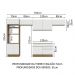 Cozinha Completa Madesa Glamy 350001 com Armário e Balcão (Sem Tampo e Pia) - Rustic/Branco