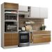 Cozinha Completa Madesa Jade com Armário e Balcão (Sem Tampo e Pia) - Branco/Rustic/Branco