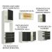 Cozinha Completa Madesa Lux 240002 com Armário e Balcão - Branco/Preto