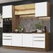 Cozinha Completa Madesa Lux 240002 com Armário e Balcão - Rustic/Branco Veludo