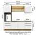 Cozinha Completa Madesa Lux 240002 com Armário e Balcão - Rustic/Branco Veludo