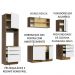 Cozinha Completa Madesa Lux 240002 com Armário e Balcão - Rustic/Branco Veludo