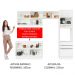 Cozinha Completa Madesa Lux 260005 com Armário e Balcão - Branco/Branco Veludo