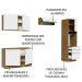 Cozinha Completa Madesa Lux 260005 com Armário e Balcão - Rustic/Branco Veludo