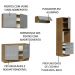 Cozinha Completa Madesa Lux 260005 com Armário e Balcão - Rustic/Cinza