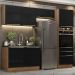 Cozinha Completa Madesa Lux 260005 com Armário e Balcão - Rustic/Preto
