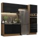 Cozinha Completa Madesa Lux 260005 com Armário e Balcão - Rustic/Preto