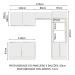 Cozinha Completa Madesa Lux 270001 com Armário e Balcão - Branco/Branco Veludo