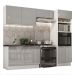 Cozinha Completa Madesa Lux 270001 com Armário e Balcão - Branco/Cinza