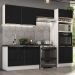 Cozinha Completa Madesa Lux 270001 com Armário e Balcão - Branco/Preto