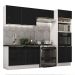 Cozinha Completa Madesa Lux 270001 com Armário e Balcão - Branco/Preto