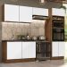 Cozinha Completa Madesa Lux 270001 com Armário e Balcão - Rustic/Branco Veludo