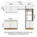 Cozinha Completa Madesa Lux 270001 com Armário e Balcão - Rustic/Branco Veludo