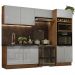 Cozinha Completa Madesa Lux 270001 com Armário e Balcão - Rustic/Cinza