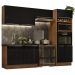 Cozinha Completa Madesa Lux 270001 com Armário e Balcão - Rustic/Preto