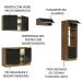 Cozinha Completa Madesa Lux 270001 com Armário e Balcão - Rustic/Preto