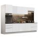 Cozinha Completa Madesa Lux 320004 com Armário e Balcão - Branco/Branco Veludo