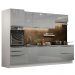 Cozinha Completa Madesa Lux 320004 com Armário e Balcão - Branco/Cinza
