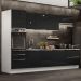 Cozinha Completa Madesa Lux 320004 com Armário e Balcão - Branco/Preto