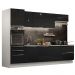 Cozinha Completa Madesa Lux 320004 com Armário e Balcão - Branco/Preto