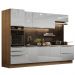 Cozinha Completa Madesa Lux 320004 com Armário e Balcão - Rustic/Cinza