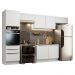 Cozinha Completa Madesa Lux 340001 com Armário e Balcão - Branco/Branco Veludo