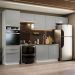 Cozinha Completa Madesa Lux 340001 com Armário e Balcão - Branco/Cinza