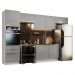 Cozinha Completa Madesa Lux 340001 com Armário e Balcão - Branco/Cinza